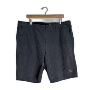 Tommy Bahama Shorts Mens 38 Gray Chino Flat Front Stretch Dress Golf Casual